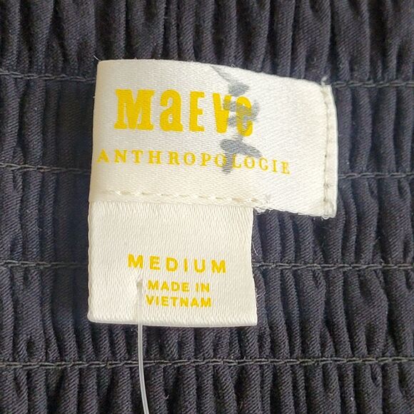 ANTHROPOLOGIE MAEVE NWT Black Notched Corset Top Size M No Slip Structured - Picture 7 of 9